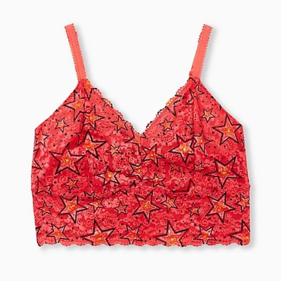 torrid Other - Torrid Raspberry Pink Radiant Star Lace Bralette